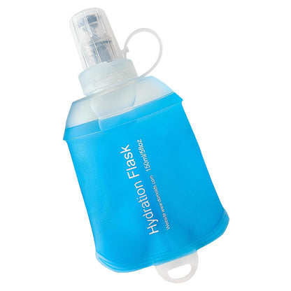 WILDREEDS 500ml Soft Flask, TPU Collapsible Soft Water Bottle for Hydration Pack, Running Vest, Folding Water Bottle for Hiking Cycling Climbing-2Pcs, Blue