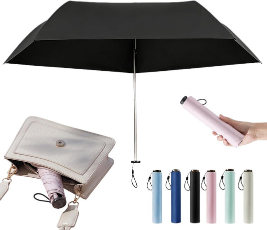 Pencil Umbrella from Japan, 103g Mini Japan Pencil Umbrellas with UPF 50+ Sun, Ultra-Lightweight Compact All-Weather Umbrella for Rain, Backpack, Handbag, Commute, Beach, Hiking, Outdoor Use