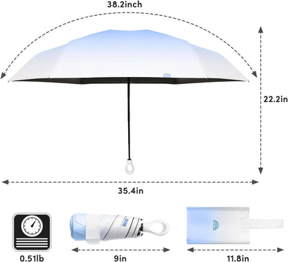 Mini Travel Umbrella Small Umbrella for Travel UV Parasol Compact Foldable