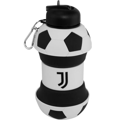 Maccabi Art Clip-On Collapsible 1 Liter, 34 oz. size BPA-Free Silicone Soccer Ball Large Water Bottle for Kids