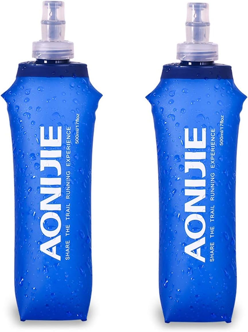 AONIJIE Soft Water Bottle, 2 Pack, 500ml