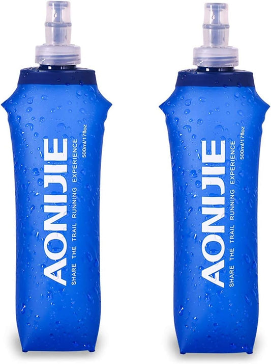 AONIJIE Soft Water Bottle, 2 Pack, 500ml