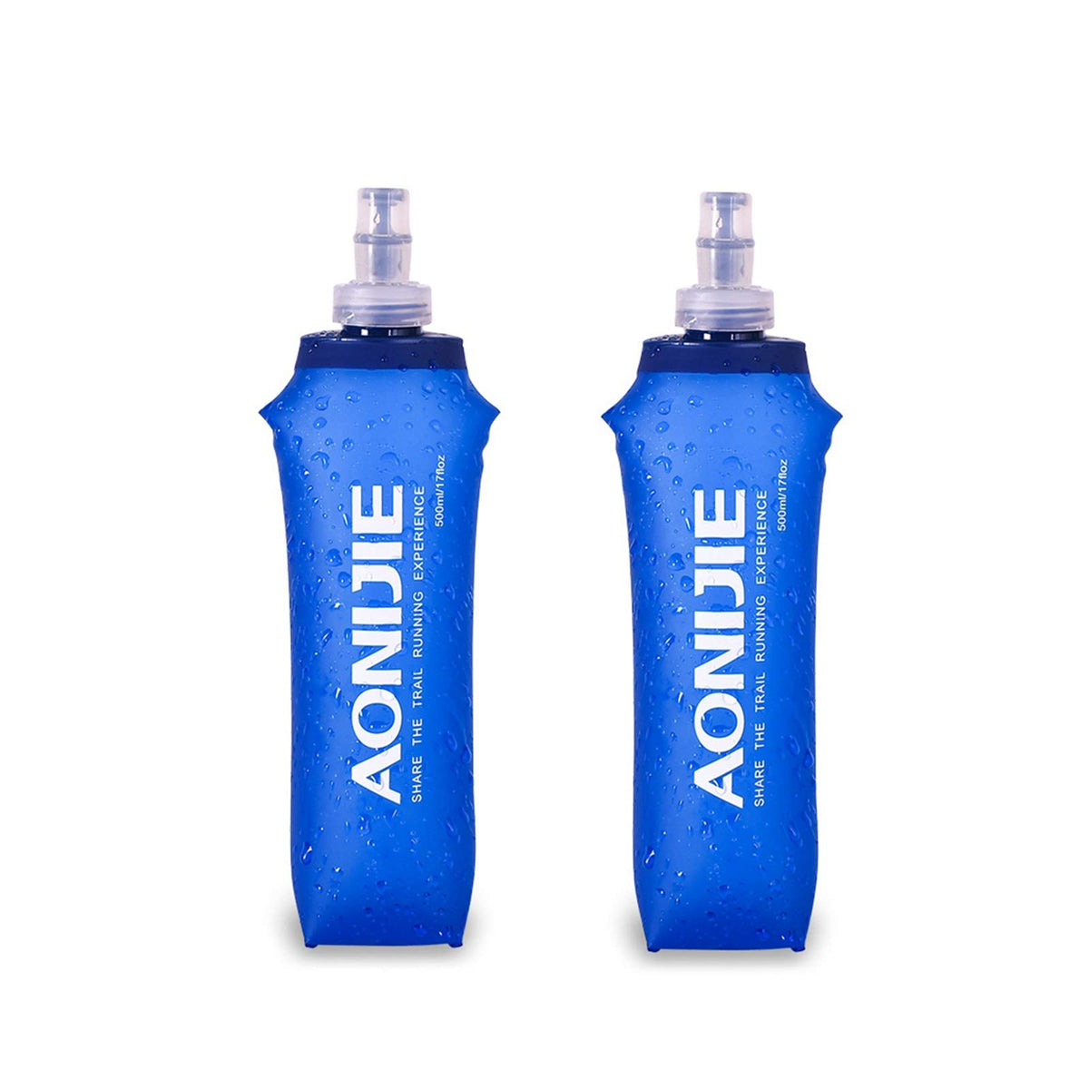 AONIJIE Soft Water Bottle, 2 Pack, 500ml