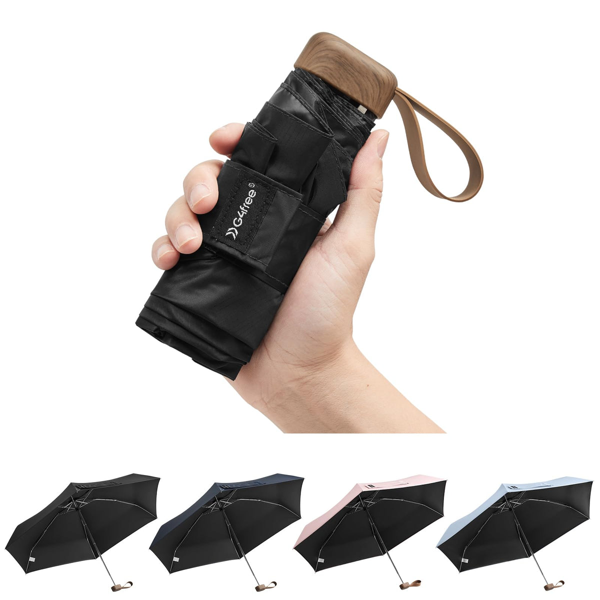 G4Free Mini Travel Umbrella for Purse Pocket Umbrella UPF 50+ UV Protection