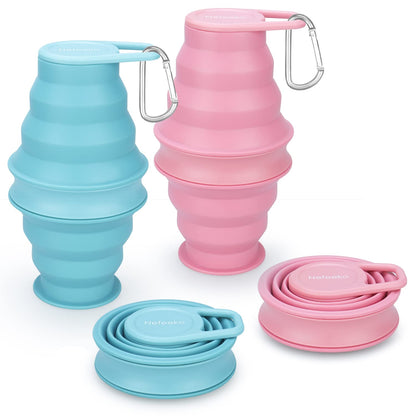 Nefeeko Collapsible Water Bottle, BPA Free Silicone Foldable Water Bottles