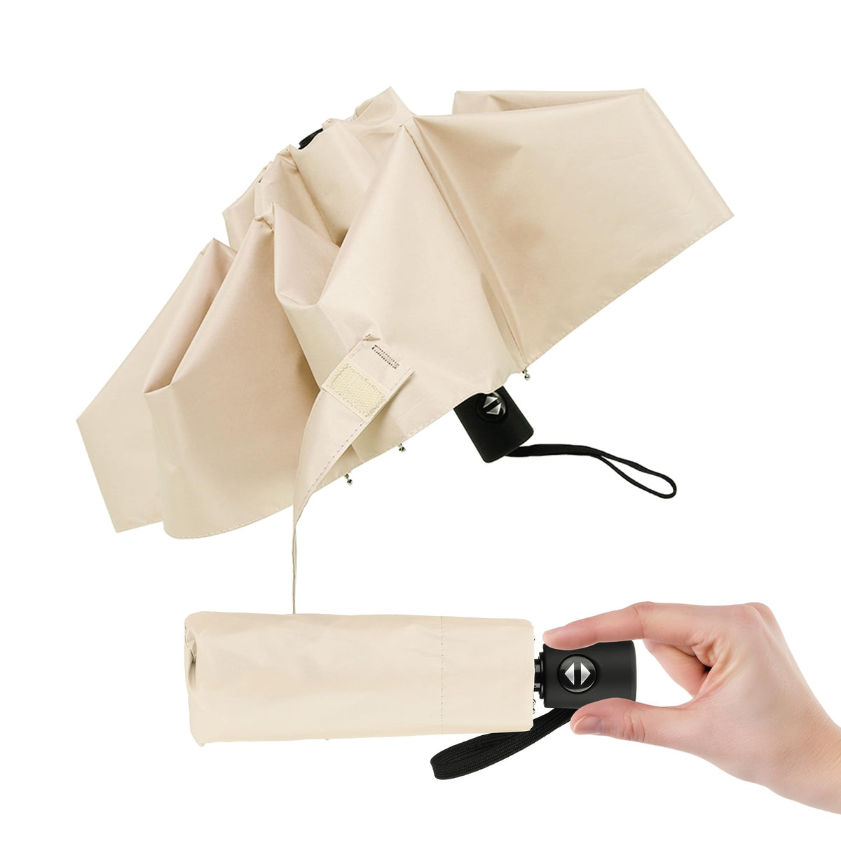 Automatic Mini Travel Umbrellas for Rain/Sun, Small Lightweight Folding Auto Open/Close Windproof Compact Umbrellas for Women Men, Fits Car & Backpack