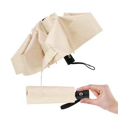 Automatic Mini Travel Umbrellas for Rain/Sun, Small Lightweight Folding Auto Open/Close Windproof Compact Umbrellas for Women Men, Fits Car & Backpack