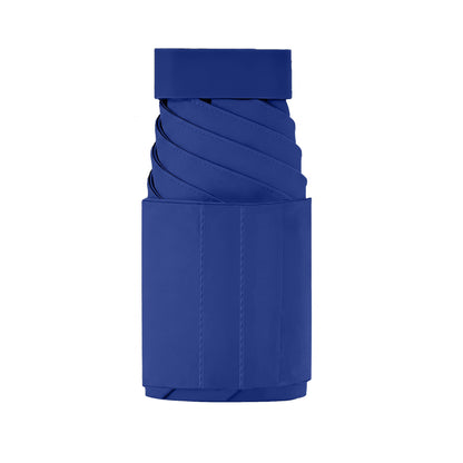 Mini Folding Travel Umbrella/Parasol, Widened Strap for Neat Storage, Compact/Flat Handle/Waterproof Rain/Sun, Purse/Pocket/6Ribs/UPF 50+/UV Protection, Men Women Kids/Ultra-Lightweight