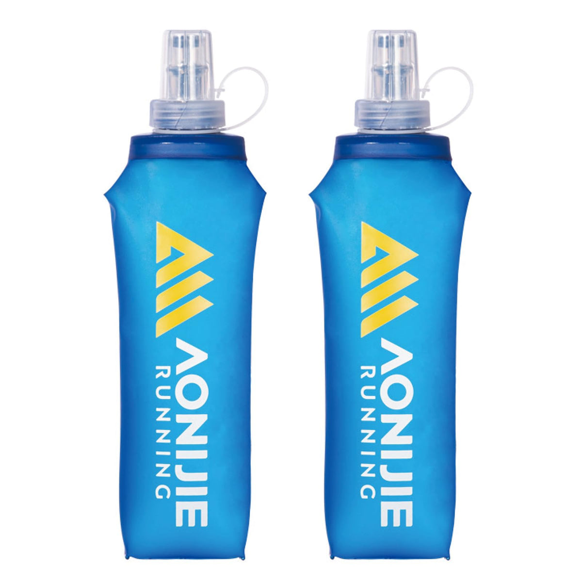 TRIWONDER TPU Soft Folding Water Bottles BPA-Free Collapsible Flask for Hydration Pack - Ideal for Running Hiking Cycling Climbing (250ml/8.45oz - Pack of 2)