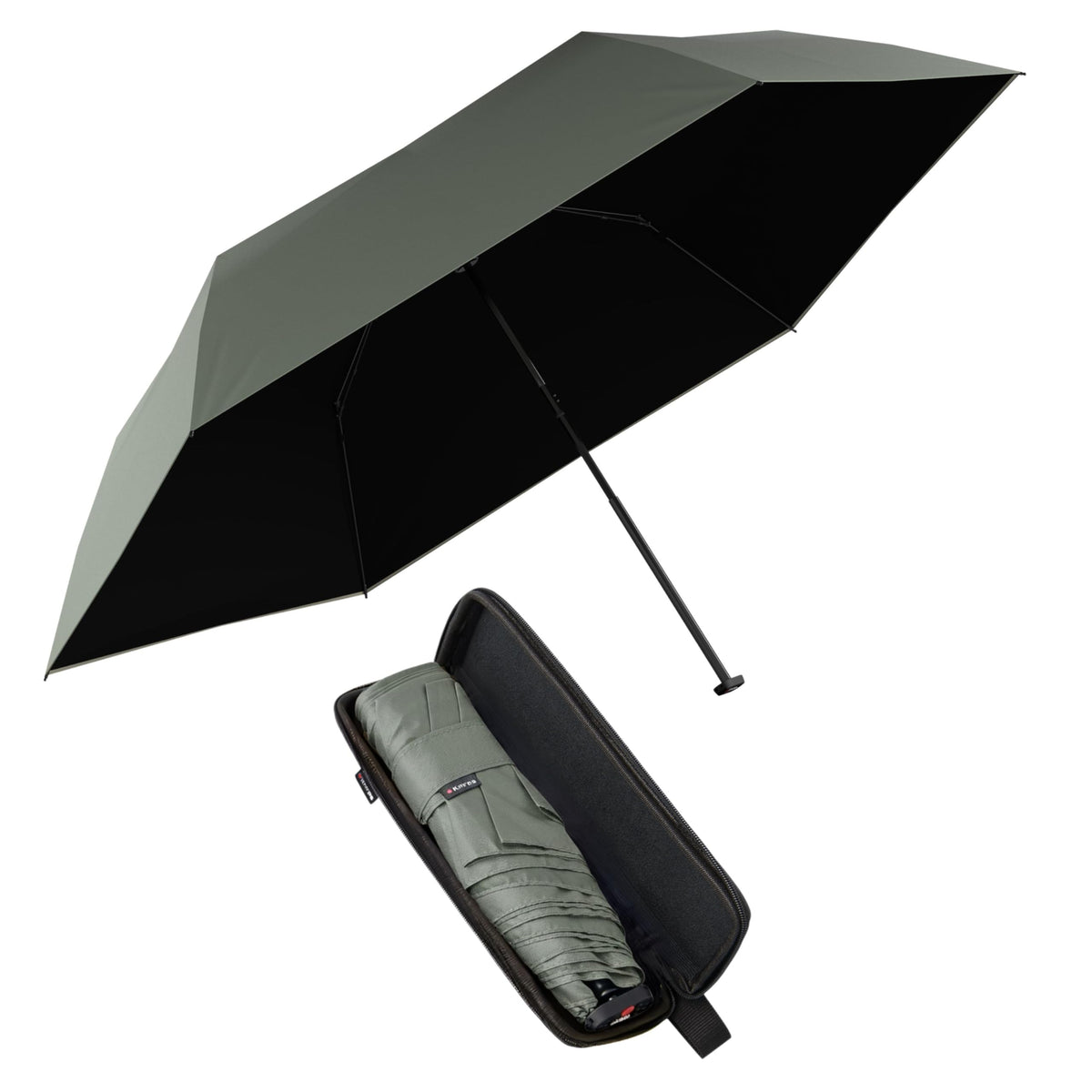 Knirps X4U My Clever Companion– 90cm Diameter Windproof Manual Open/Close Umbrella, Small and Compact Design for Travel and All Weather Protection, with Retractable Feature and Travel Case