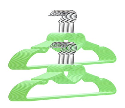 Plastic Hangers 50 Pack, Cute Clothes Hanger Ultra Thin Space Saving - Pink Clothes Hangers with 360 Degree Swivel Hook & Travel Clothesline - Sturdy Adult Coat Hangers for Dress, Shirts, Coats