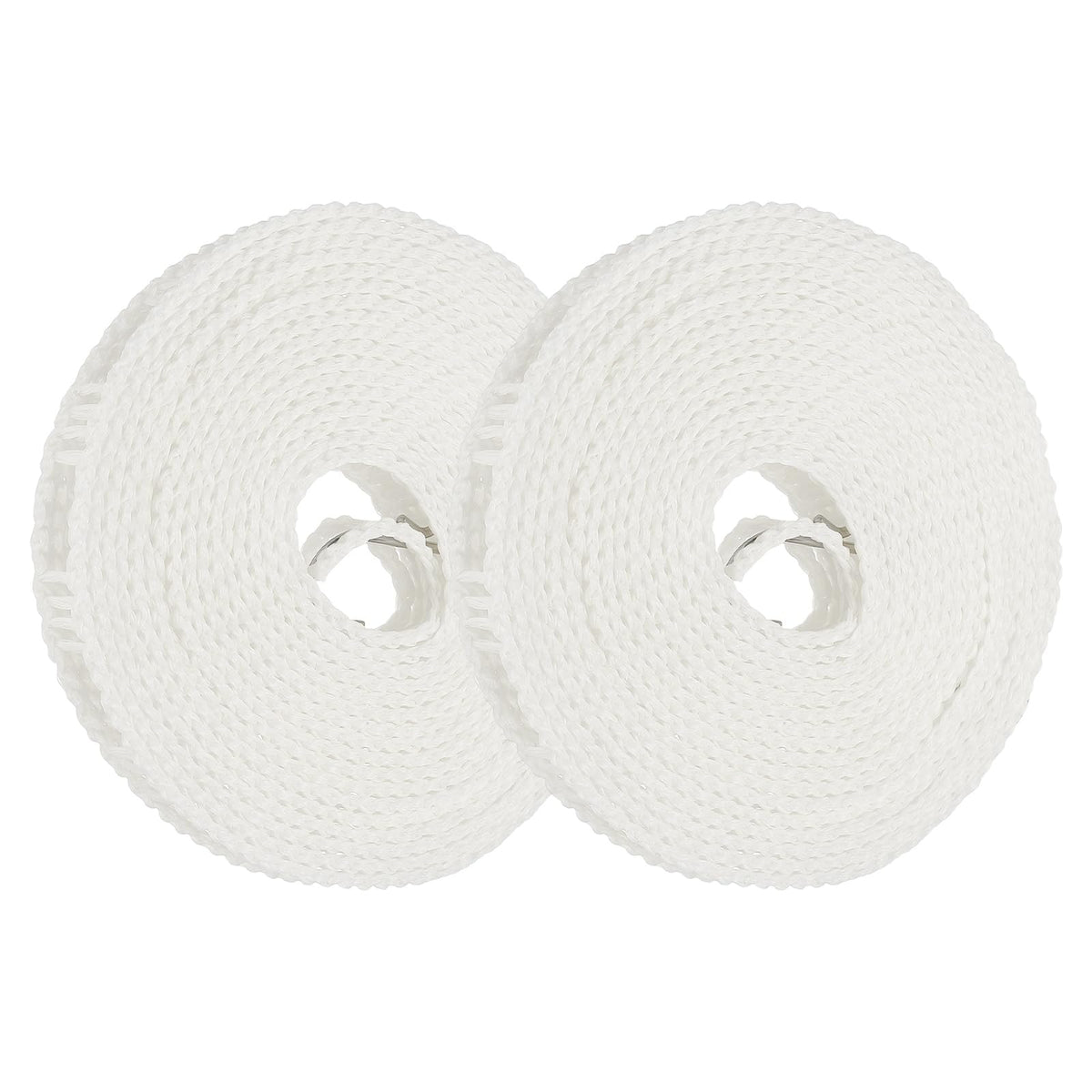 uxcell 2 Pcs Portable Travel Clothesline, 16.4ft Clothes Line Outdoors Travel Hanger Foldable Clothesline Rope with Hooks for Camping Hotel Backyard Home Cruise Ship, Beige