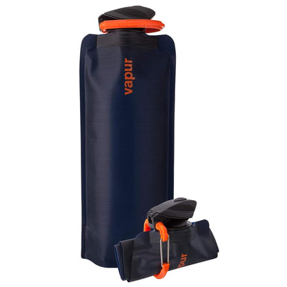 Vapur Collapsible Water Bottle with Carabiner - 23oz (0.7L) - Night Blue