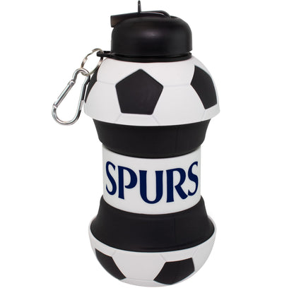 Maccabi Art Clip-On Collapsible 1 Liter, 34 oz. size BPA-Free Silicone Soccer Ball Large Water Bottle for Kids