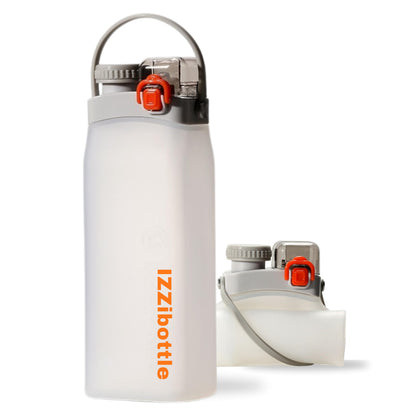 IZZI bottle Collapsible Lightweight Silicone Water Bottle (600ml, Blue) | BPA Free, Eco-Friendly, Medical Grade | Leakproof Bottle for Sports, Travel, Hiking, Gym, Outdoor Adventures and Daily Use