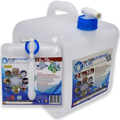 WaterStorageCube Collapsible Water Container with Spigot (5.3 Gal (2-Pack))