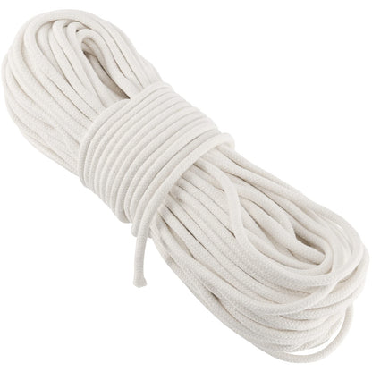 FUNSUEI 2PCS 5/32 Inch 328 Feet White Cotton Clothesline Rope, Cotton Clothesline Cord, Natural Rope for Clothes Hanging, Plant Hanger, Knitting Crafts