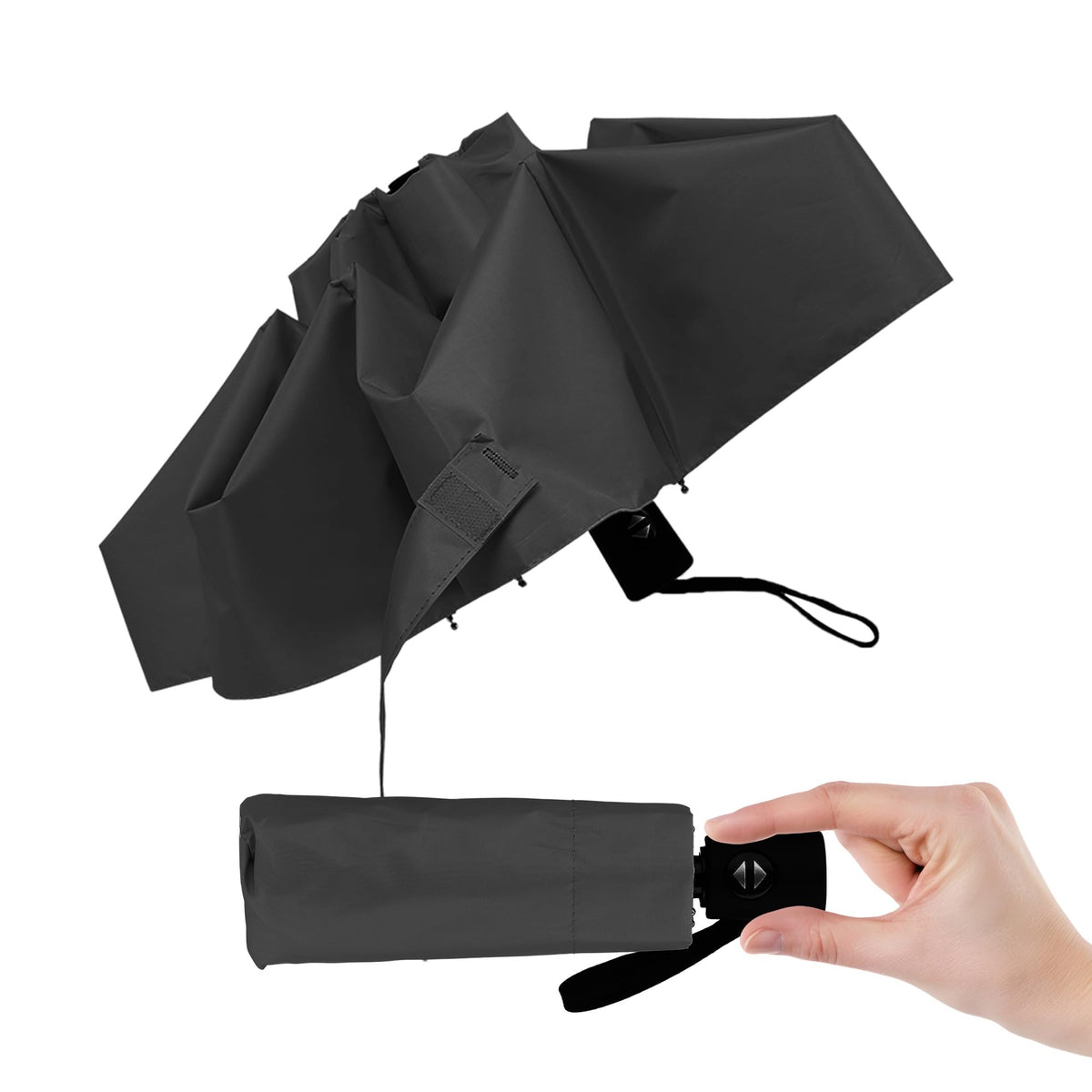 Automatic Mini Travel Umbrellas for Rain/Sun, Small Lightweight Folding Auto Open/Close Windproof Compact Umbrellas for Women Men, Fits Car & Backpack