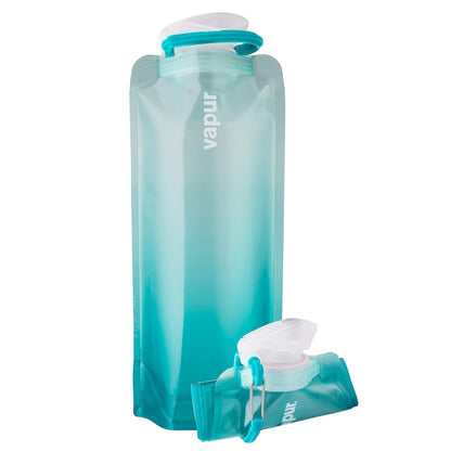 Vapur Collapsible Water Bottle with Carabiner, 34oz (1L), Night Blue