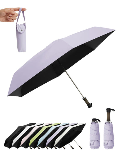 Travel Mini Umbrella, Windproof UPF 100 Sun Rain Compact Umbrella
