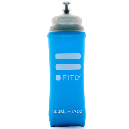 FITLY Soft Flask Running Water Bottle - Collapsible Hydration Flask