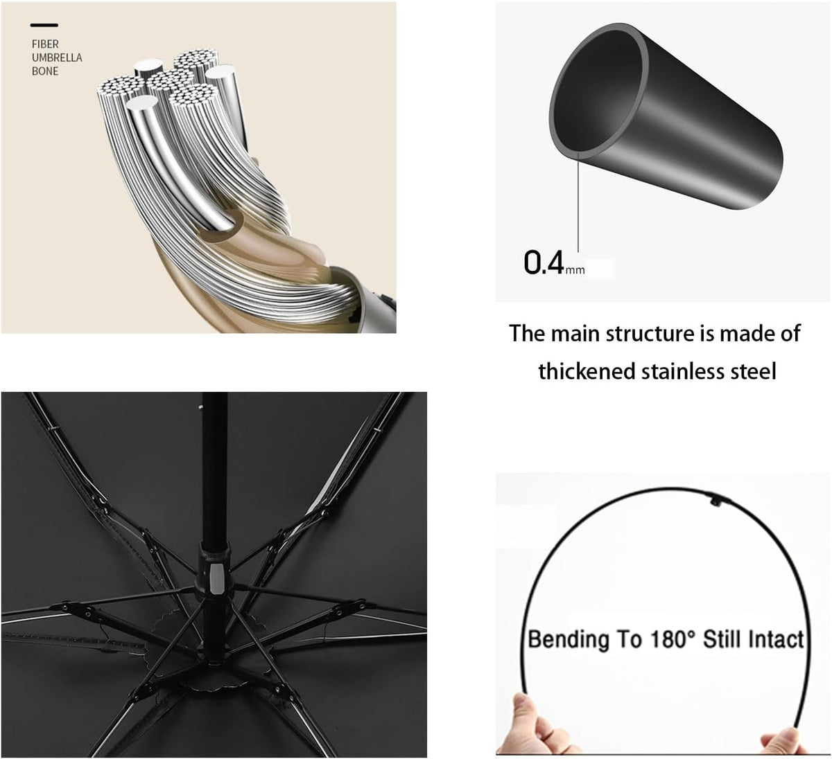 Mini Sun Travel Folding Umbrella Ring handle UPF 50 Men Women Kids