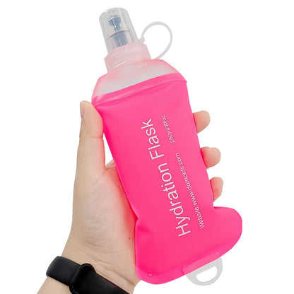 GUYI GYGYL Soft Flask Collapsible Water Bottle for Sports, 250ml White 2pcs