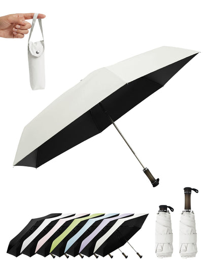 Travel Mini Umbrella, Windproof UPF 100 Sun Rain Compact Umbrella