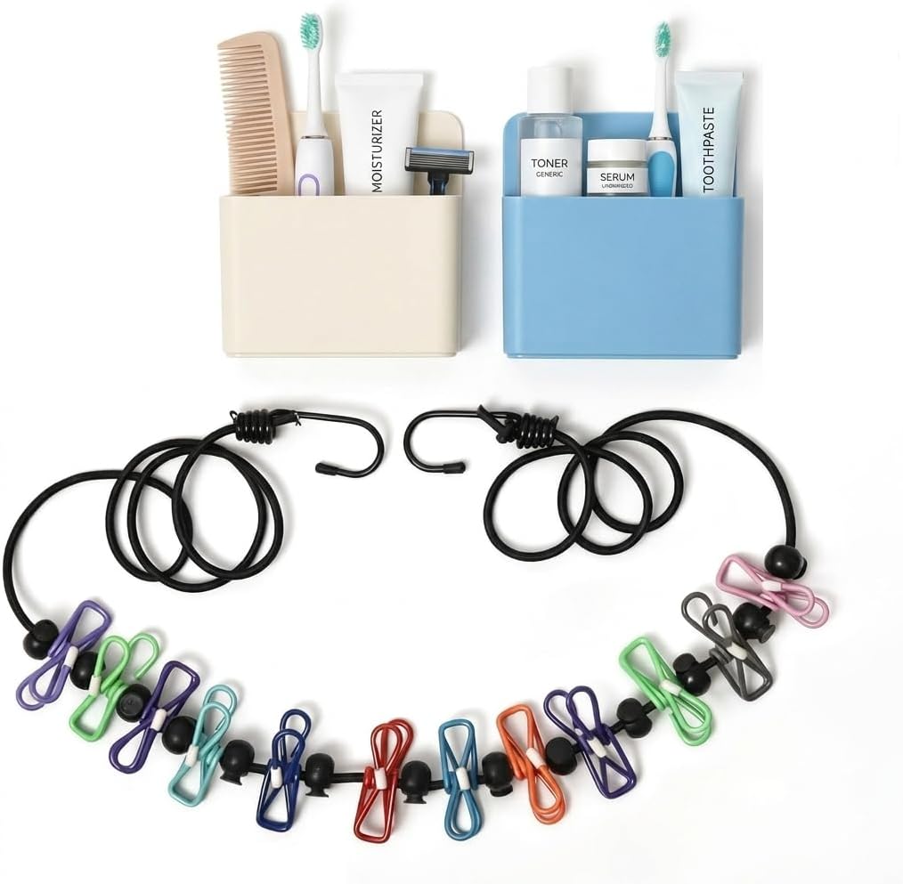 Cruise Essentials 2026 2-Pack Magnetic Organizer & Travel Clothesline
