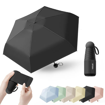 Mini Travel Folding Umbrella for Women, Kids/7cm Wide Strap/UPF50+/Compact