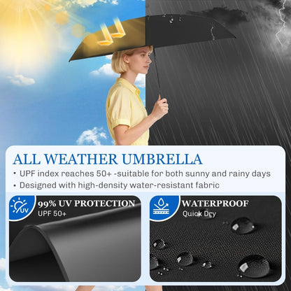 TOPSAIL Mini Umbrella for Travel, UPF 50+ UV Sun & Rain Protection, Compact 6k Folding Pocket Umbrella with Case for Purse, Backpack