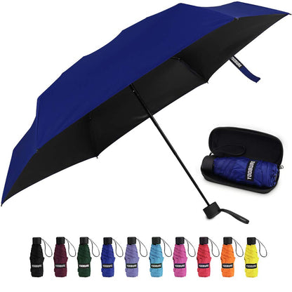 Yoobure Mini Travel Umbrella with Case, Compact Folding Umbrella