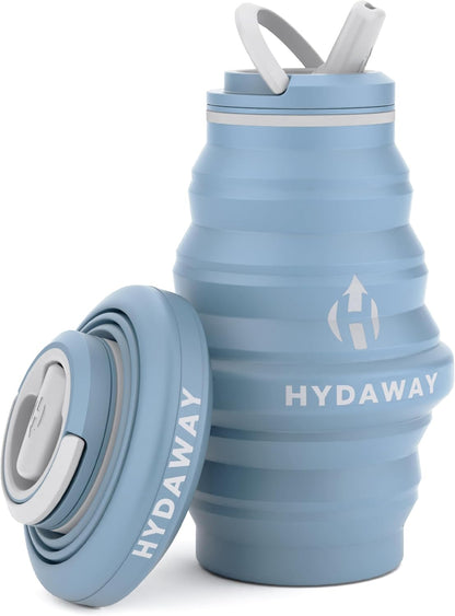 HYDAWAY 17oz Collapsible Water Bottle, Packable Leakproof for Travel