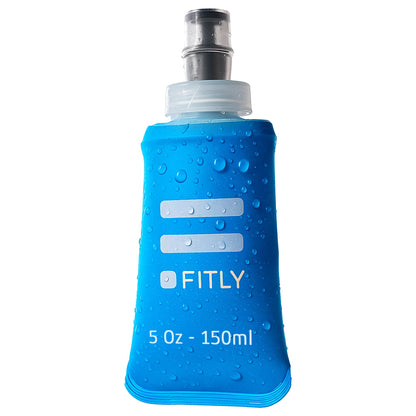 FITLY Soft Flask Running Water Bottle - Collapsible Hydration Flask