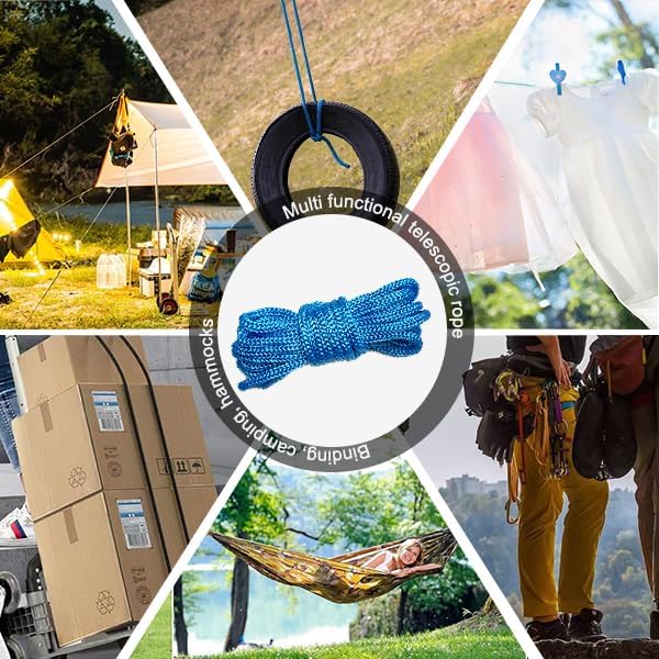 SEESE Rope Tightening Tool & Tensioner: Retractable Rope with Alloy Buckle for Outdoor Enthusiasts - Perfect for Camping Tent Building, Tarp Tie Downs, Hammock Installation & Outdoor Gear Securing (3)