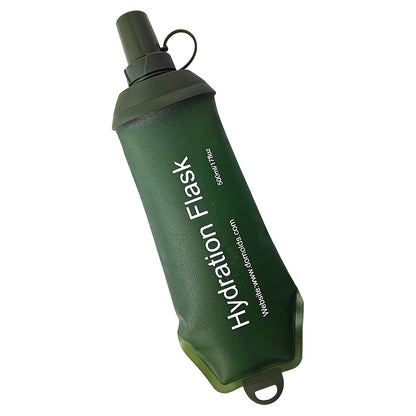 WILDREEDS 500ml Soft Flask, TPU Collapsible Soft Water Bottle for Hydration Pack, Running Vest, Folding Water Bottle for Hiking Cycling Climbing-2Pcs, Blue