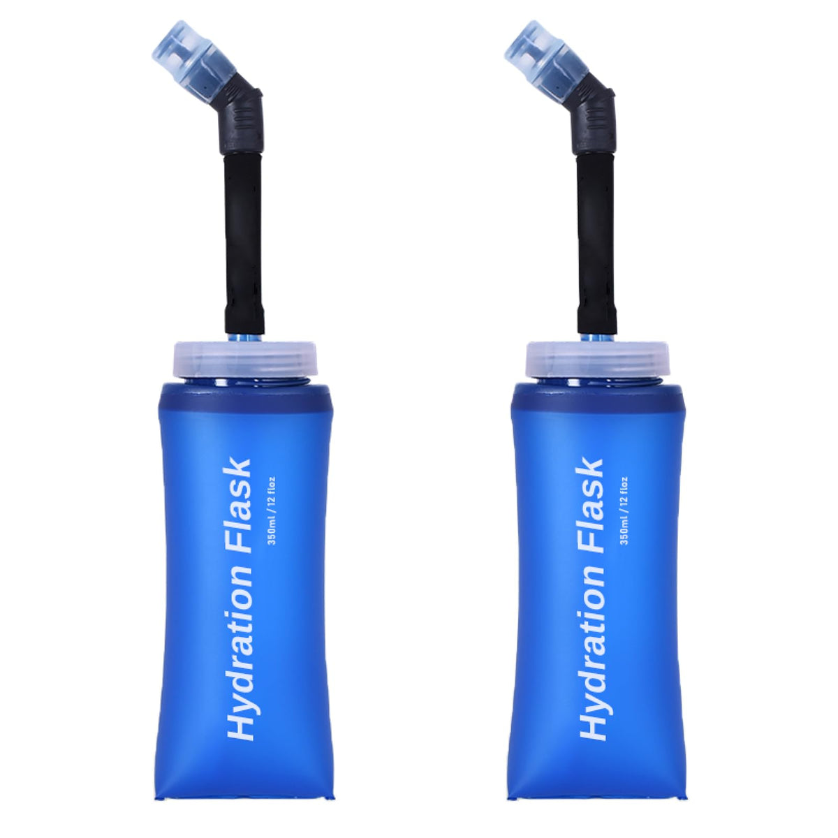 TRIWONDER TPU Soft Folding Water Bottles BPA-Free Collapsible Flask for Hydration Pack - Ideal for Running Hiking Cycling Climbing (250ml/8.45oz - Pack of 2)