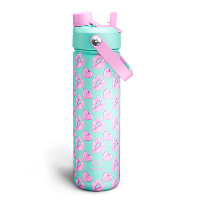 ENCOOL Insulated Water Bottle with Straw Stainless Steel Water Bottle, Leak-Proof, BPA-Free, Double Wall Vacuum Keeps Cold for 24 Hours for Sports, Travel, School (26 oz, Black Night)