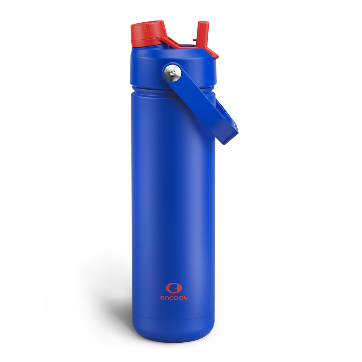 ENCOOL Insulated Water Bottle with Straw Stainless Steel Water Bottle, Leak-Proof, BPA-Free, Double Wall Vacuum Keeps Cold for 24 Hours for Sports, Travel, School (26 oz, Black Night)