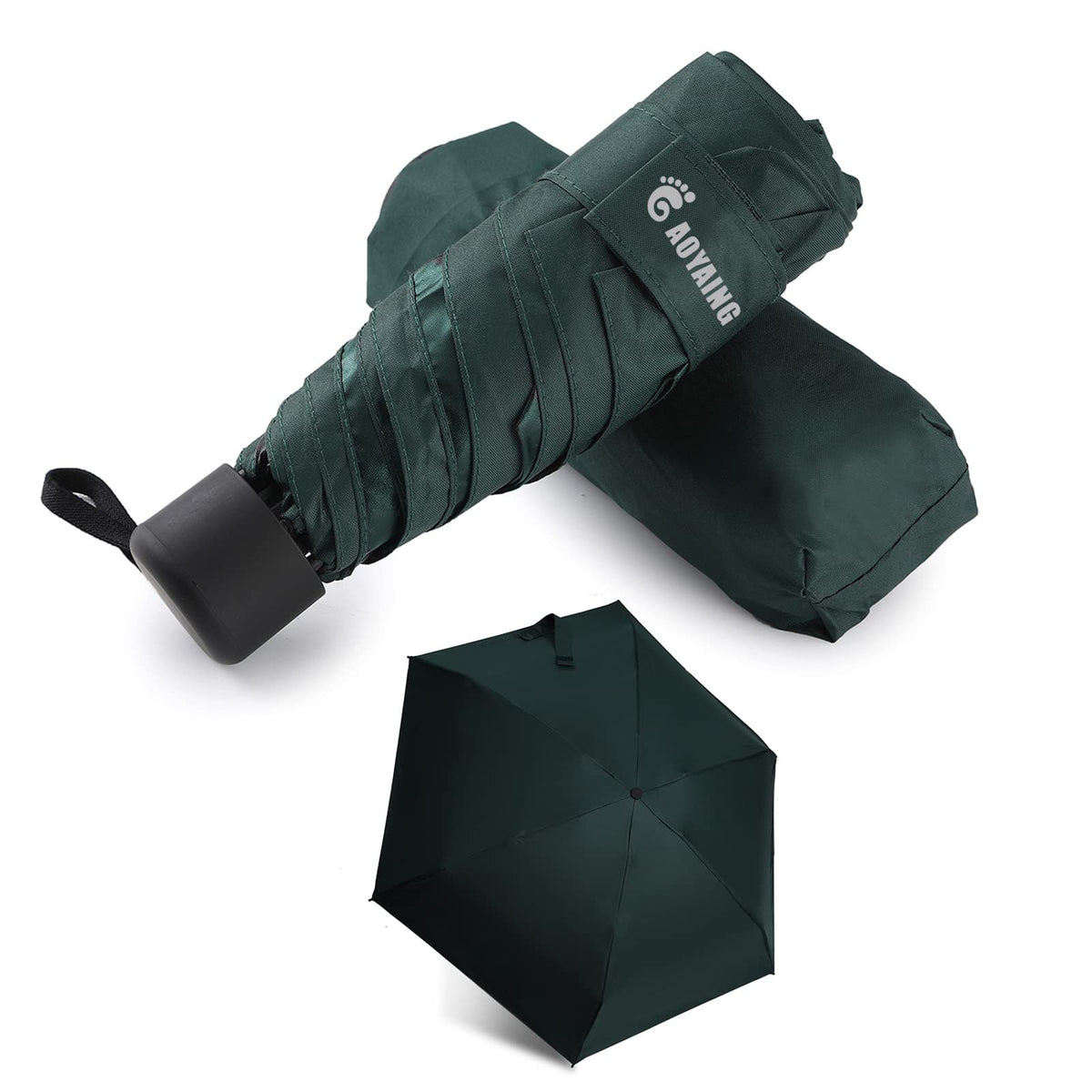 GAOYAING Small Mini Umbrella with Case Light Compact Design Perfect for Travel Lightweight Portable Parasol Outdoor Sun&Rain Umbrellas 34 Inches