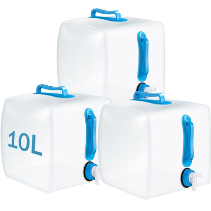 Reallnaive 3 Pcs 5.3 Gallon Collapsible Water Container with Spigot