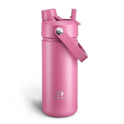 ENCOOL Insulated Water Bottle with Straw Stainless Steel Water Bottle, Leak-Proof, BPA-Free, Double Wall Vacuum Keeps Cold for 24 Hours for Sports, Travel, School (26 oz, Black Night)