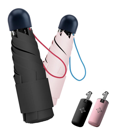 Mini Umbrella for Travel UPF 100+ UV Sun Compact for Purse Backpack