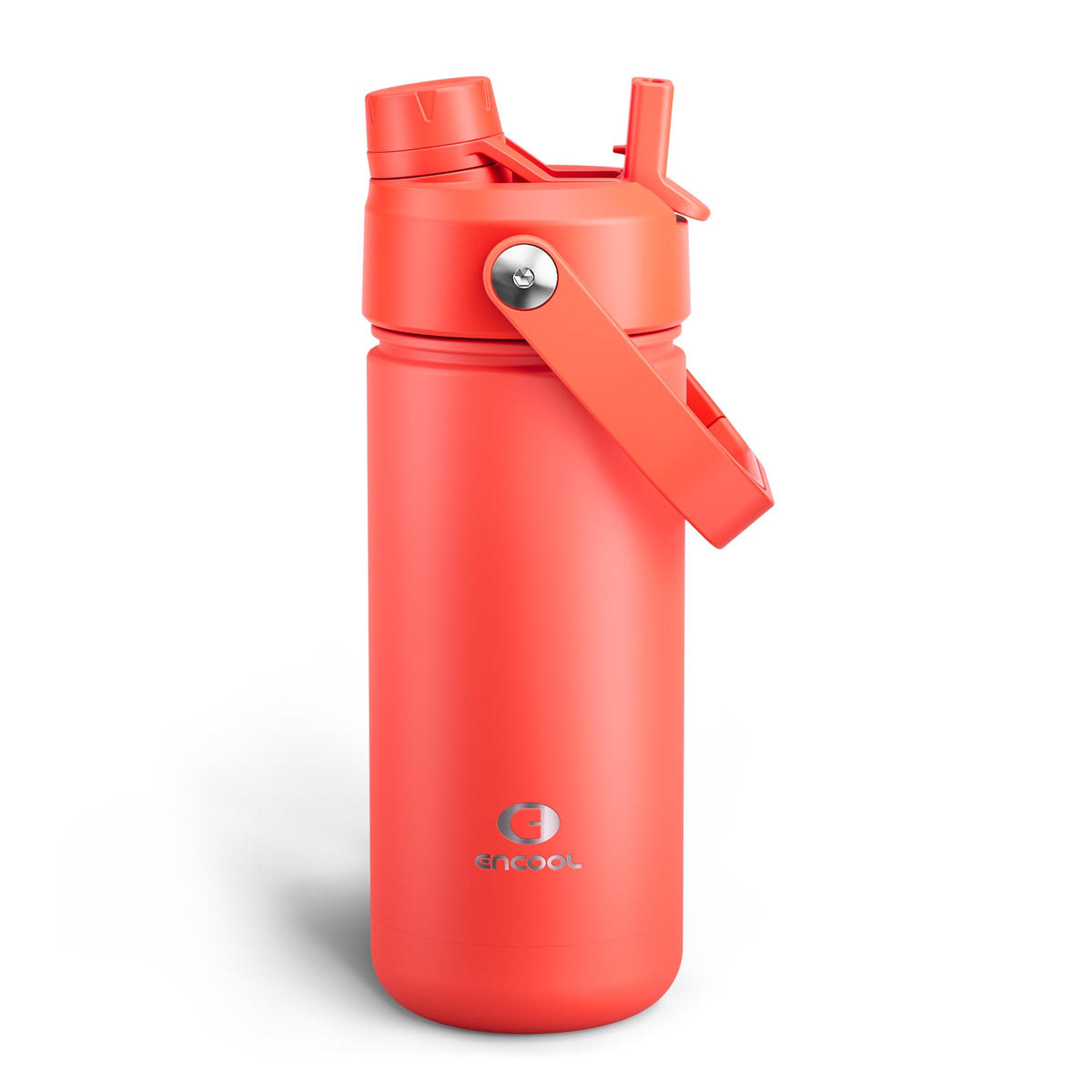 ENCOOL Insulated Water Bottle with Straw Stainless Steel Water Bottle, Leak-Proof, BPA-Free, Double Wall Vacuum Keeps Cold for 24 Hours for Sports, Travel, School (26 oz, Black Night)