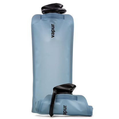 Vapur Collapsible Water Bottle with Carabiner, 34oz (1L), Night Blue