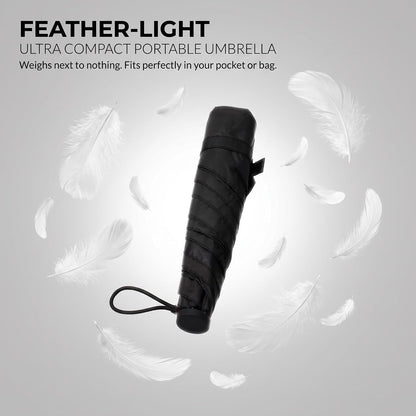 Mini Travel Umbrella UPF 50 Compact Folding Parasol for Sun