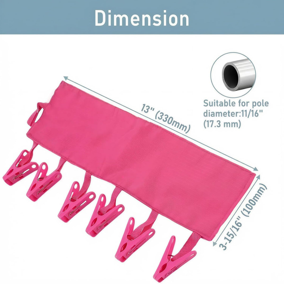 TamBee Travel Hangers Foldable for Suitcase Clothespin Travel Portable Folding Clothes Drying Hanger with 6 Clips Pack of 3 (Black, Red, Rose red)