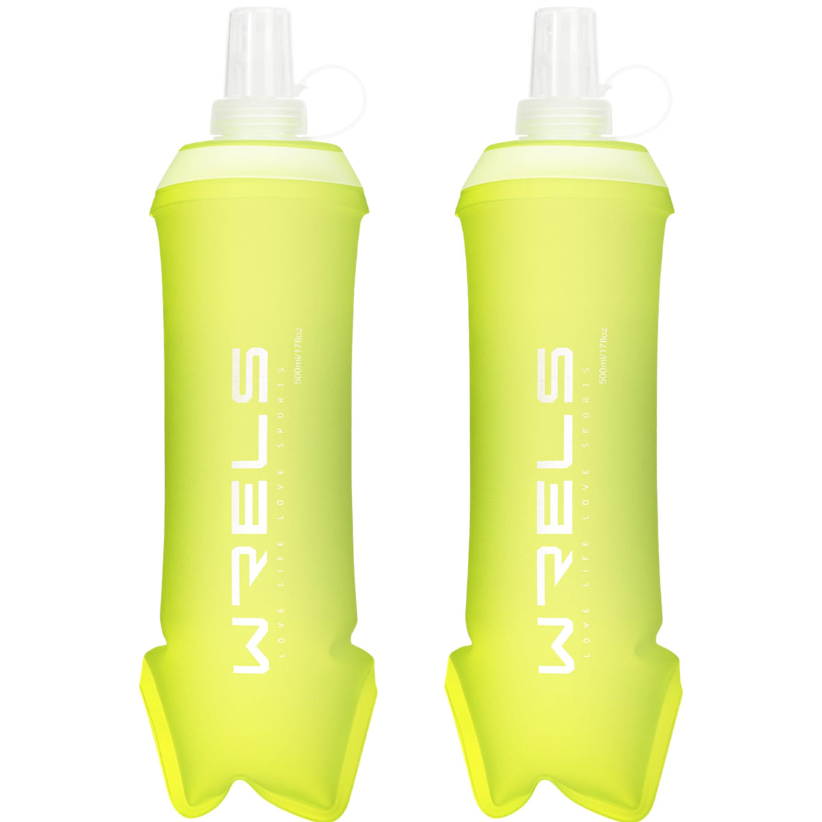 WRELS Running Water Bottle,250ml/350ml/500ml TPU Soft Flask,Collapsible Water Bottles for Hydration Vests and Running Belts Backpack, Soft Water Bottles For Hiking Cycling Climbing