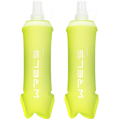 WRELS Running Water Bottle,250ml/350ml/500ml TPU Soft Flask,Collapsible Water Bottles for Hydration Vests and Running Belts Backpack, Soft Water Bottles For Hiking Cycling Climbing
