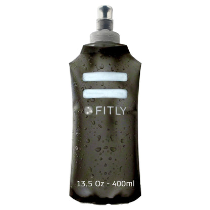 FITLY Soft Flask Running Water Bottle - Collapsible Hydration Flask
